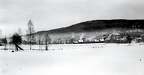 Vinterbild från Olle´s mot Saxberget med Folkets Hus på Gubbas Berg